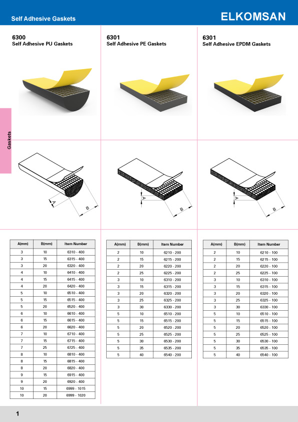6300 Cell Sponge Rubber