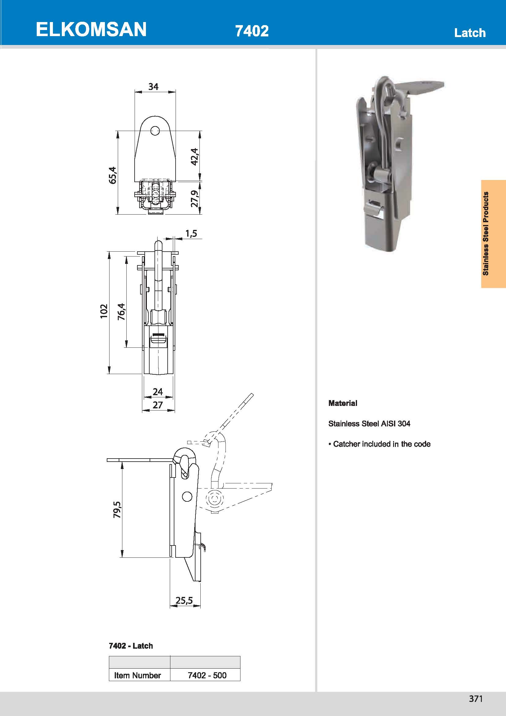 7402-500 Toogle Latch