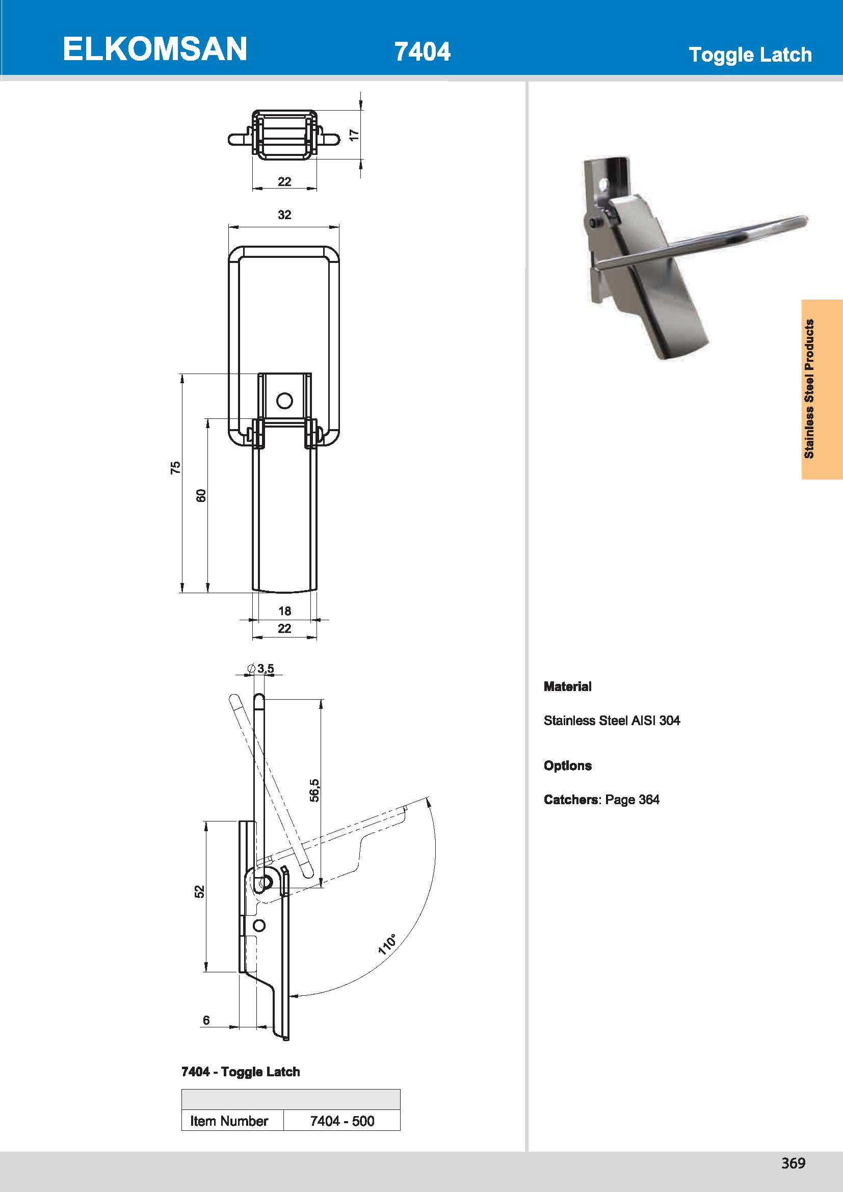 7404-500 Toogle Latch