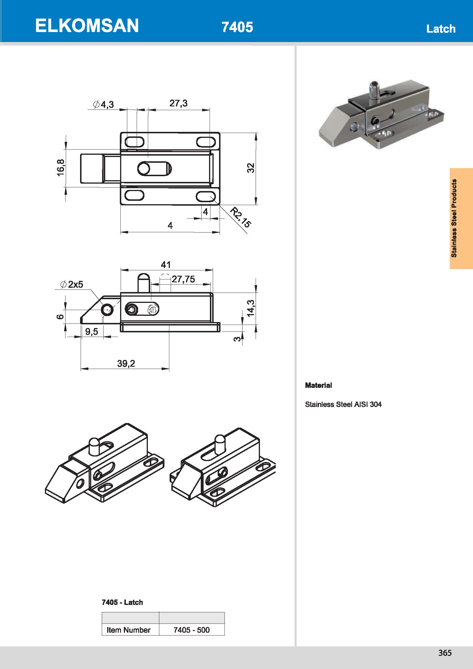 7405-500 Toogle Latch
