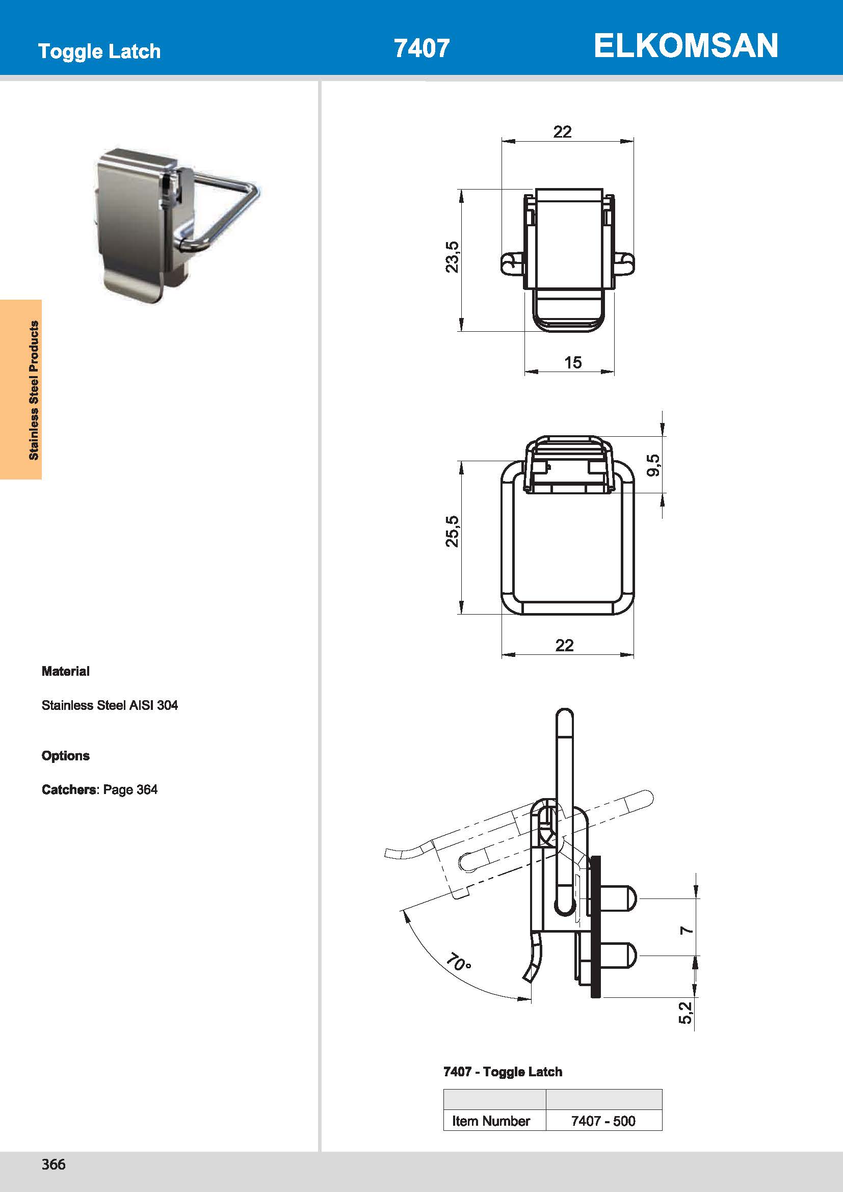 7407-500 Toogle Latch