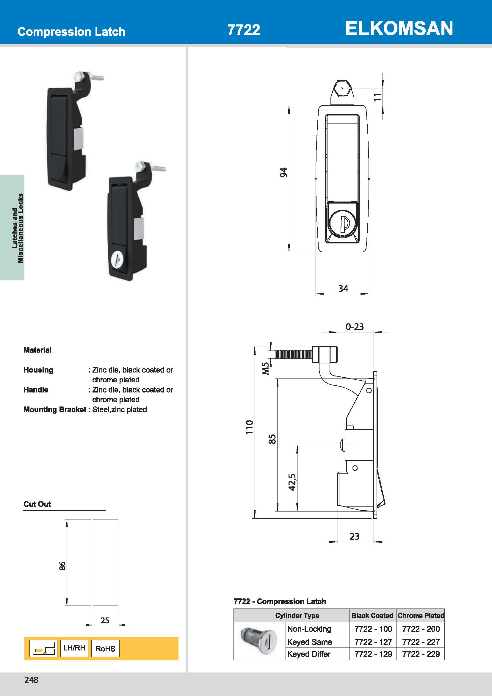 7722 Compression Latch
