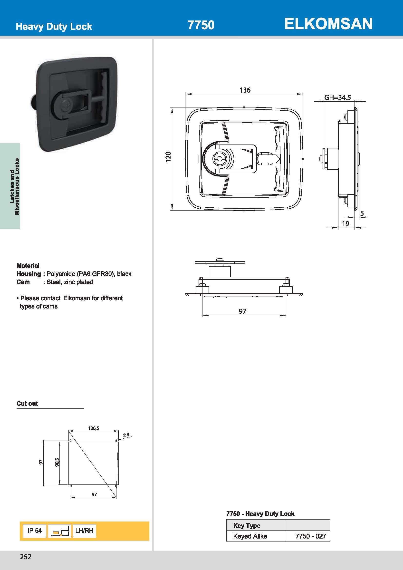 7750 Heavy Duty Lock