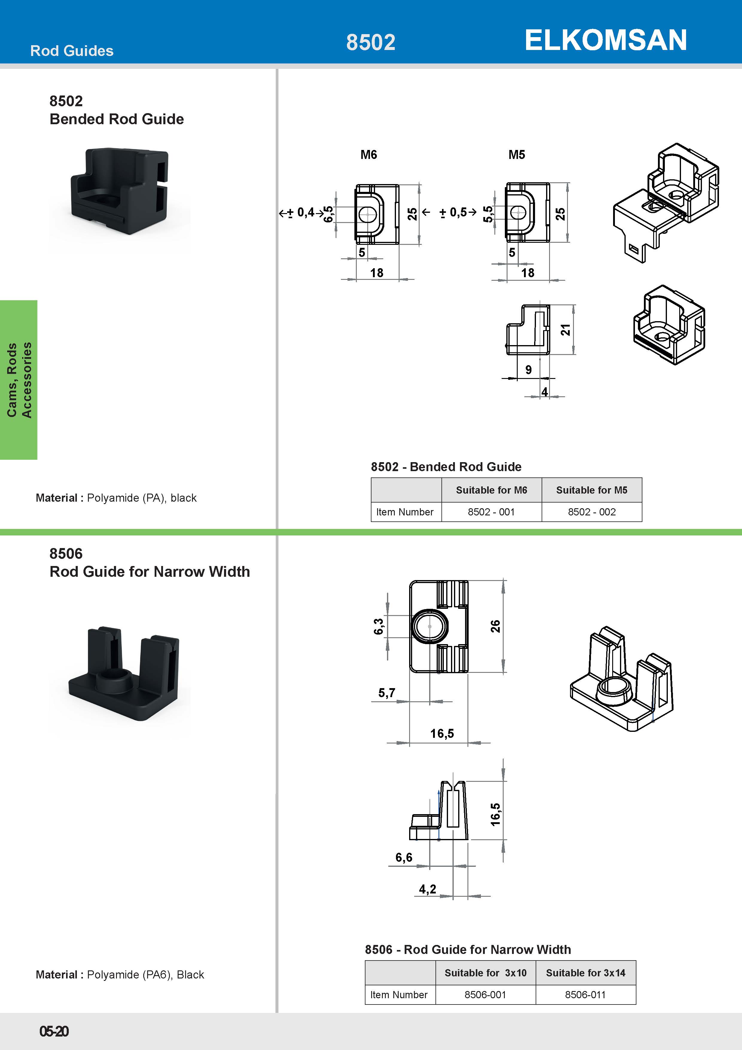 8502 Bended Rod Guide