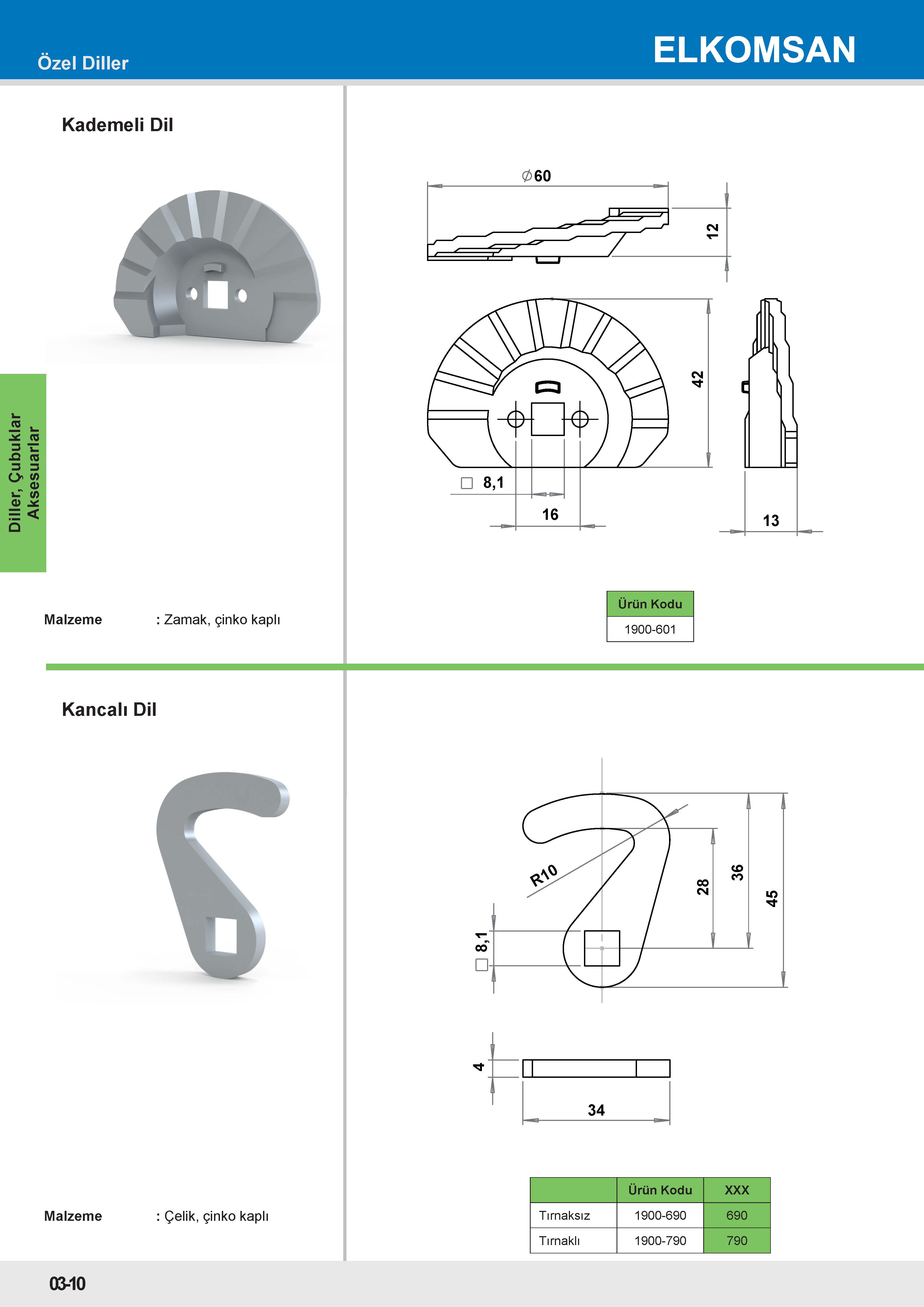 1900-601 Kademeli Dil
