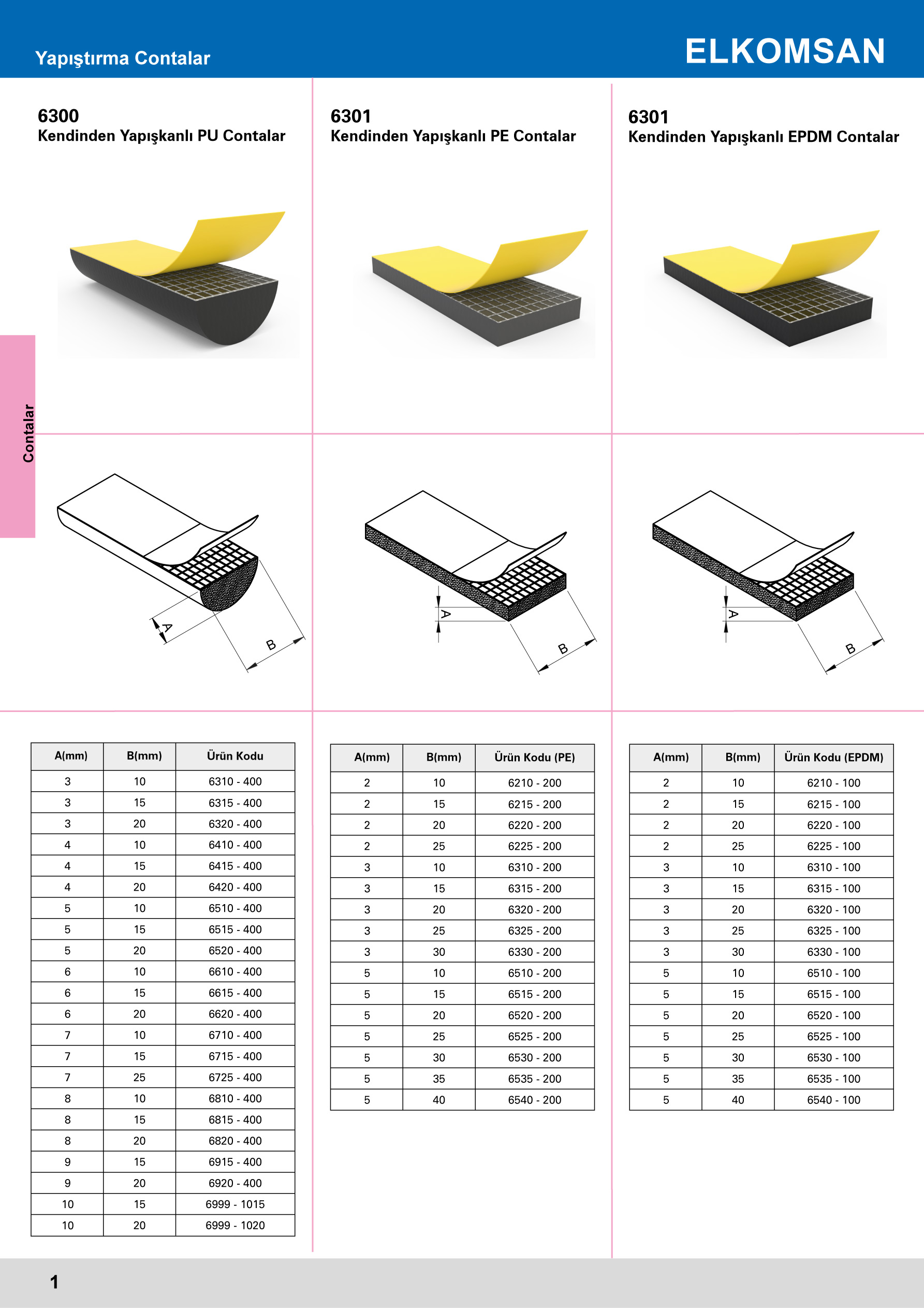 6300 Yapıştırma Conta