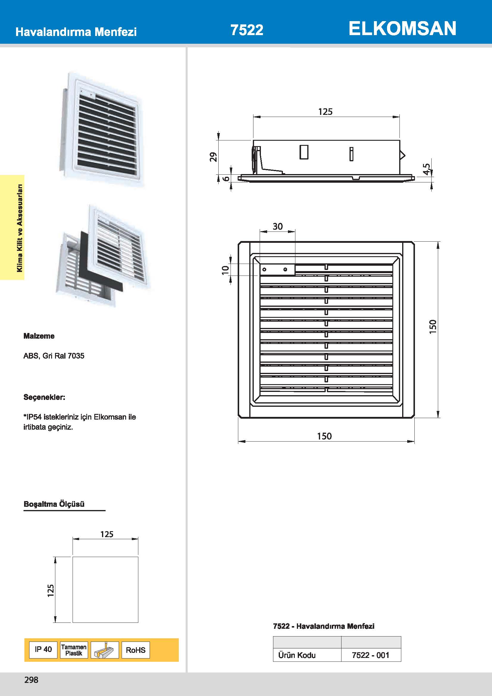 7522 Havalandırma Menfezi