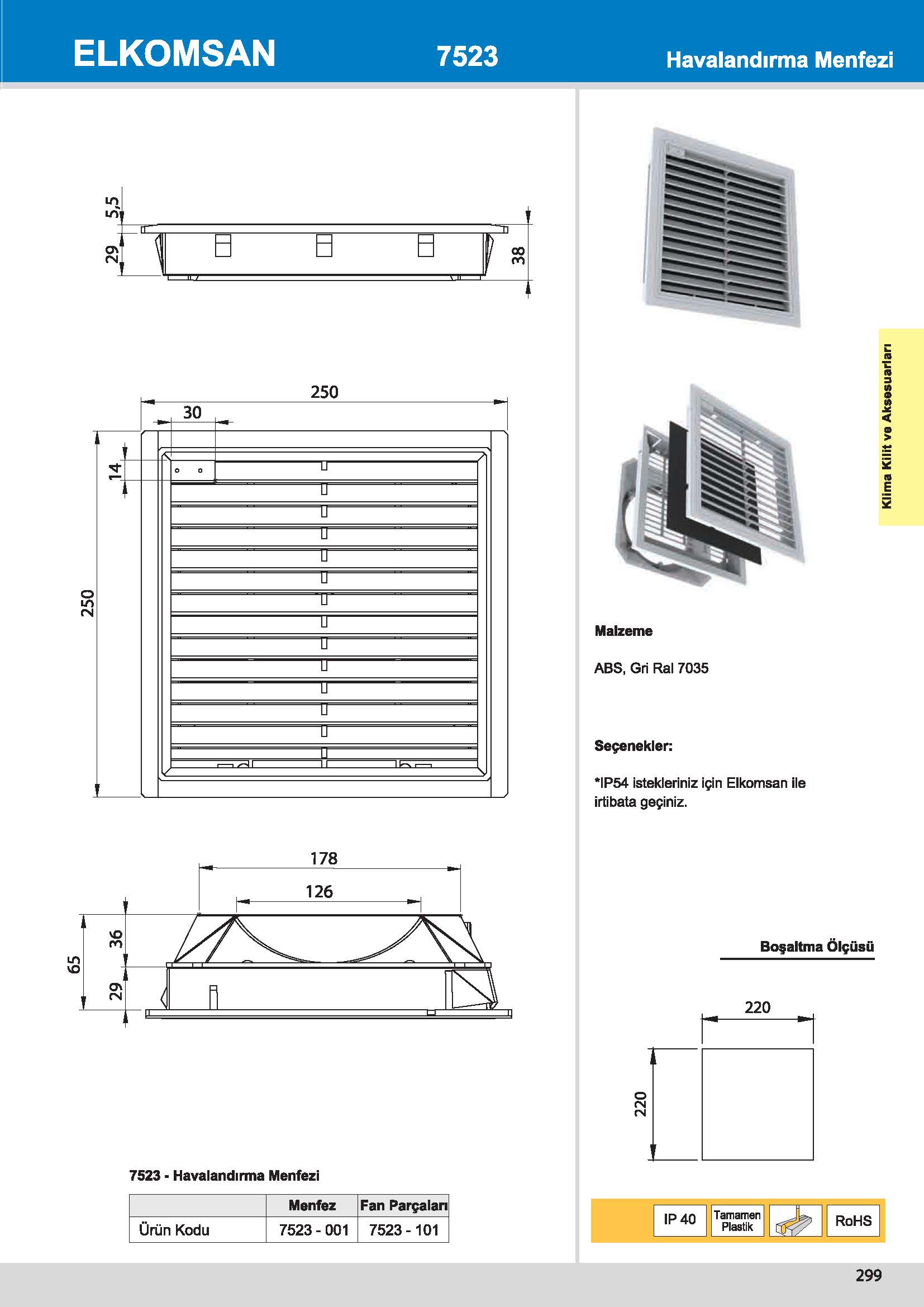 7523 Havalandırma Menfezi