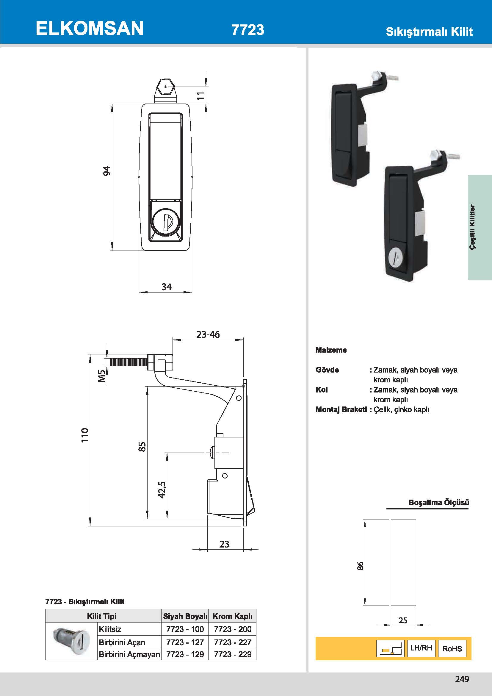7723 Sıkıştırmalı Kilit