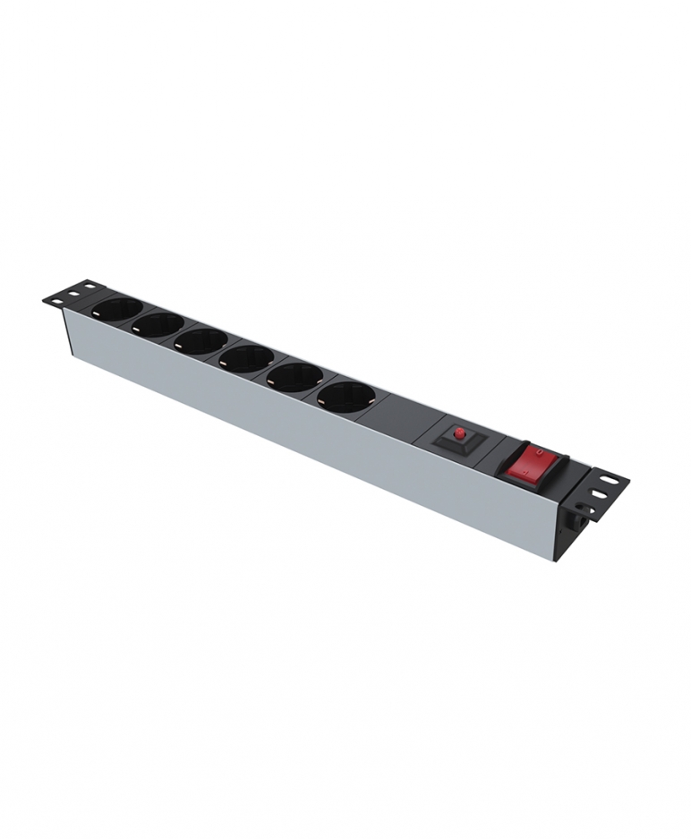 8050 PDU -19" 1U Açma-Kapama Anahtarlı, Şok Korumalı