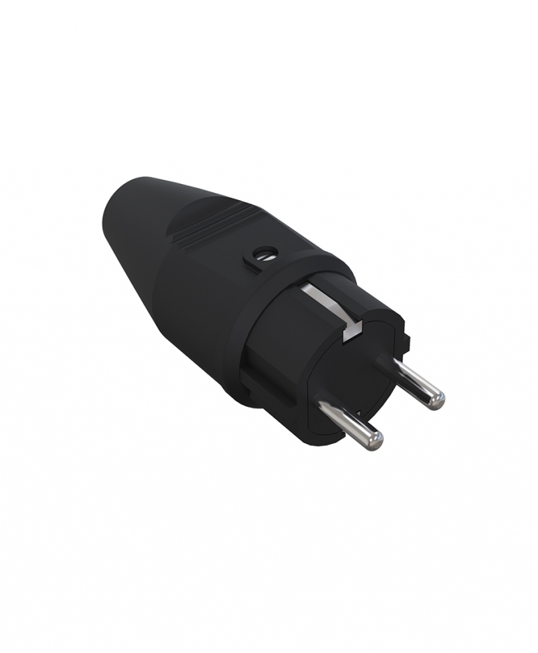 9000-102 Plug Male-Rubber Earthed