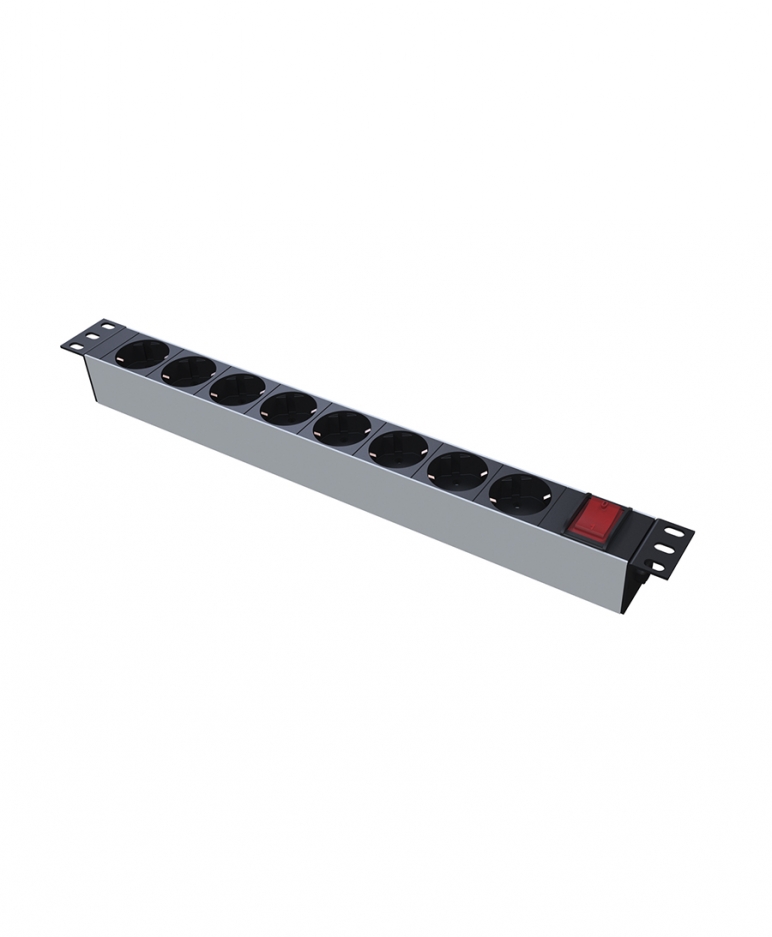 8020 PDU -19" 1U Açma-Kapama Anahtarlı (ışıklı)