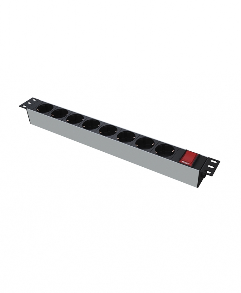 8040  PDU - 19" 1 U Reset Anahtarlı Aşırı Akım Koruma