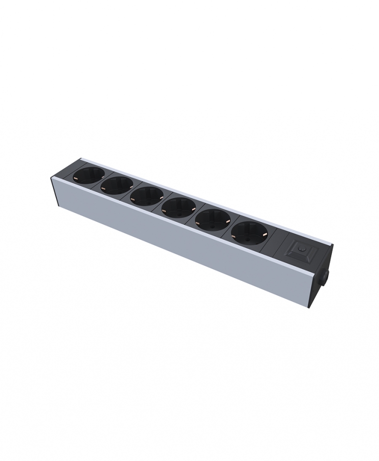 7030 PDU 1,5U 6 Prizli, Aşırı Akım Korumalı